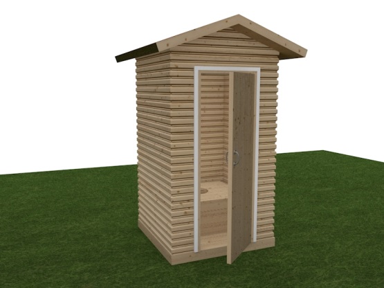 картинка Деревянный туалетный домик 